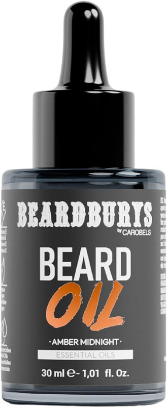 Олія-сироватка для бороди з ефірними оліями Amber Midnight Beardburys, 30 мл