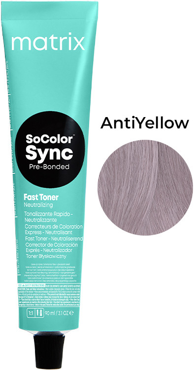 Тонер для волос 5-ти минутного действия, нейтрализующий желтый SoColor Sync Pre-Bonded MATRIX, 90 мл