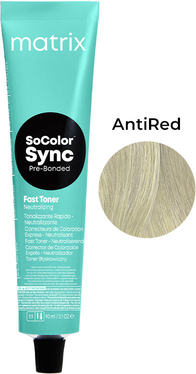 Тонер для волосся 5-хвилинної дії, нейтралізуючий червоний SoColor Sync Pre-Bonded MATRIX, 90 мл