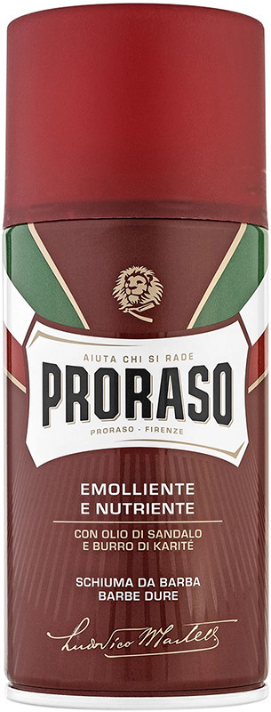 Пена для бритья для жесткой щетины Sandalwood & Shea Butter Proraso, 300 мл