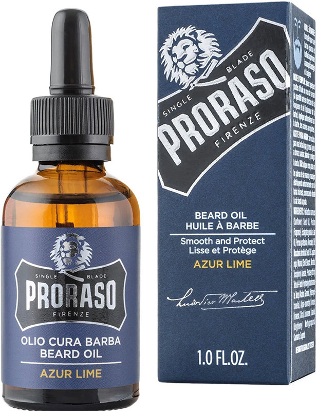 Масло для бороды Azur&Lime Proraso, 30 мл  Фото 2 