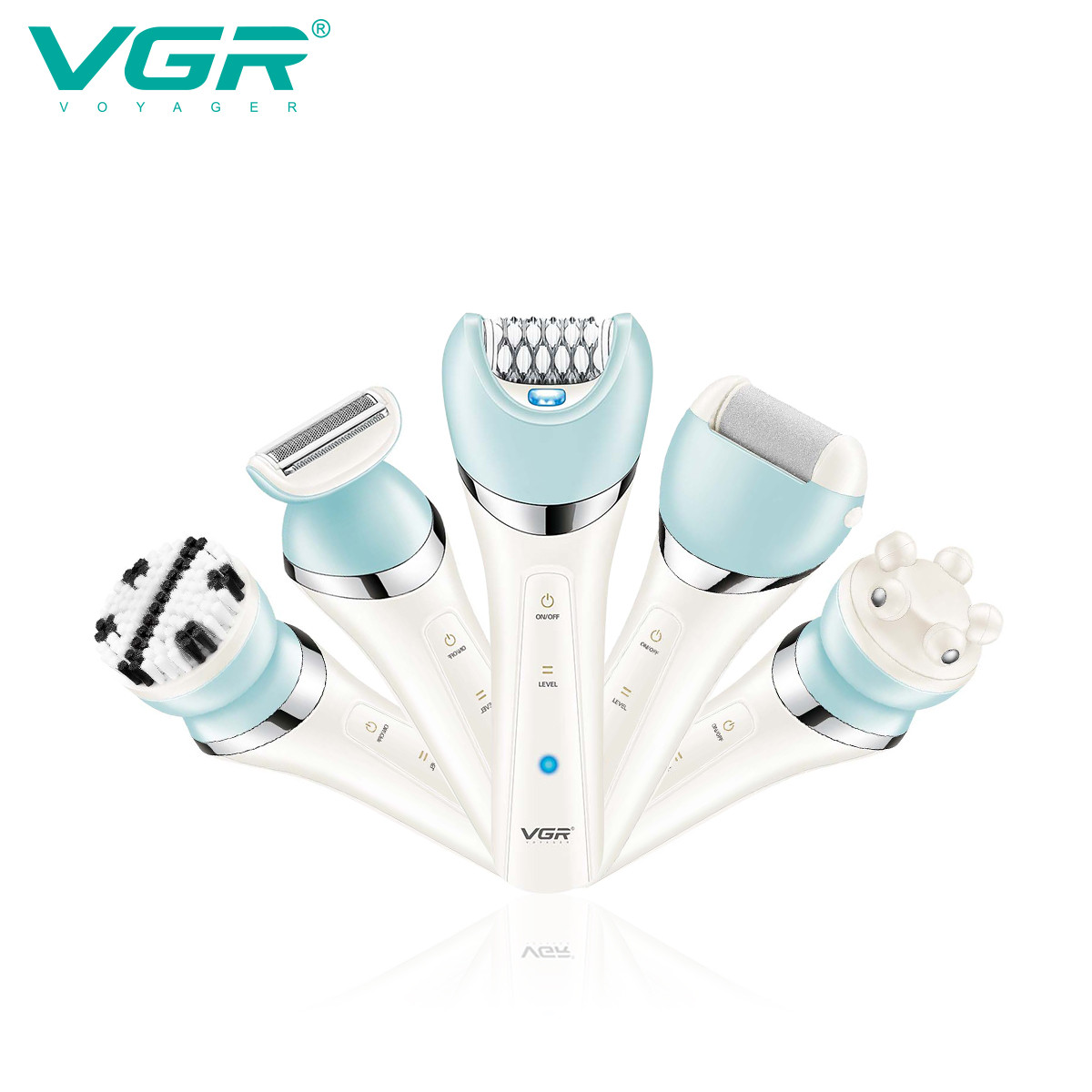 Эпилятор 5 в 1 (8 насадок) IPX7 V-703 VGR Фото 3