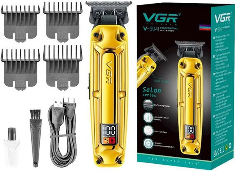 Машинка для стрижки аккумуляторная (4 насадки) GOLD V-904 VGR Фото 2