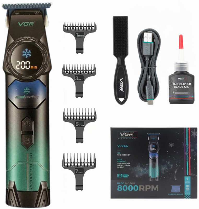 Триммер для стрижки (4 насадки) ICE TECHNOLOGY V-946 VGR