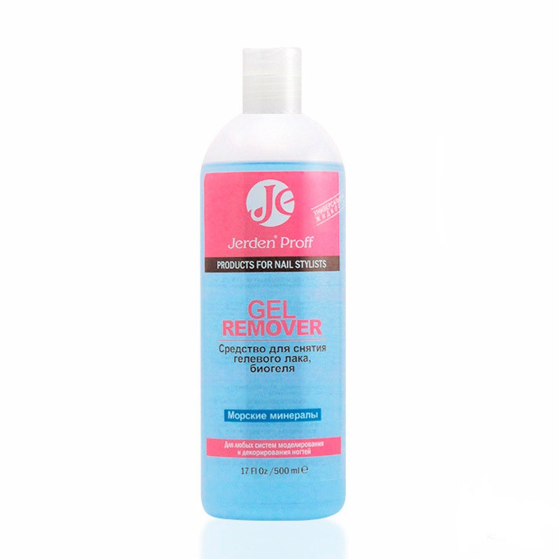 Засіб для зняття гел.  лаку Морські мінер.500 мл (Gel Remover) JERDEN 