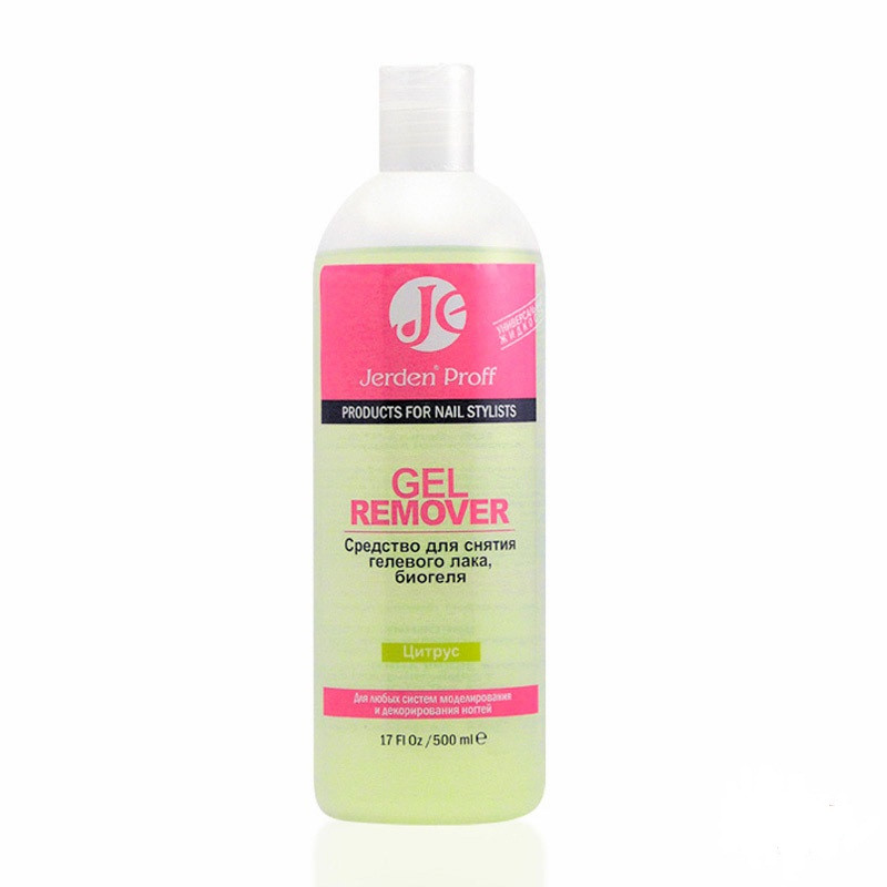 Засіб для зняття гел.  лаку Цитрус 500 мл (Gel Remover) JERDEN