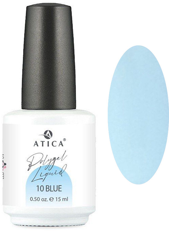 Жидкий полигель Polygel Liquid №10 Blue Atica, 15 мл