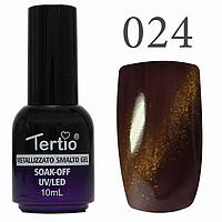 Гель-лак №024 CAT EYES (коричнево-бузковий) 10 мл Tertio