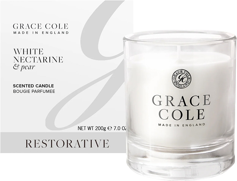 Свічка ароматизована White Nectarine & Pear Grace Cole, 200 г 