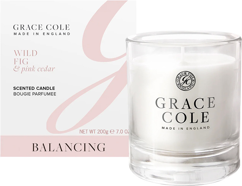 Свеча ароматизированная Wild Fig & Pink Cedarr Grace Cole, 200 г 