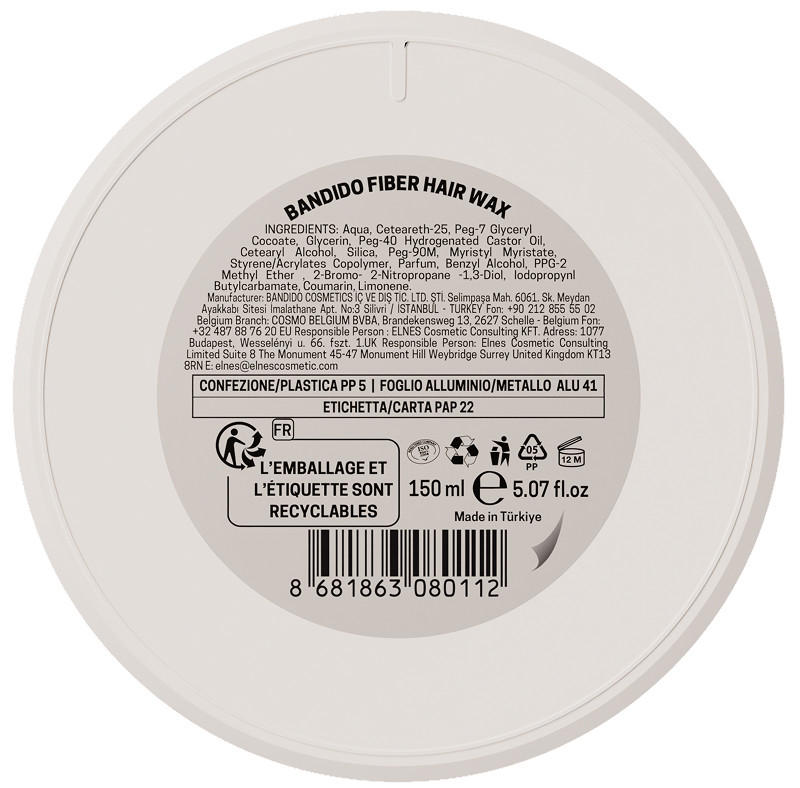 Віск для укладки волосся з моделюючими волокнами Fiber Hair Wax Bandido, 150 мл на beauty-prof.com Фото 7 Віск для укладки волосся з моделюючими волокнами Fiber Hair Wax Bandido, 150 мл Фото 7