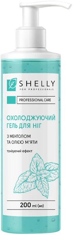 Охлаждающий гель для ног с ментолом и маслом мяты Shelly, 200 мл
