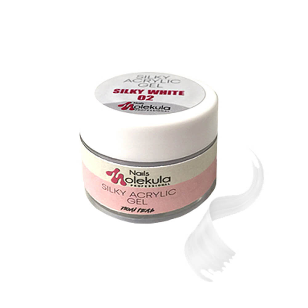 Акрил-гель №02 Silky White Molekula 15 мл