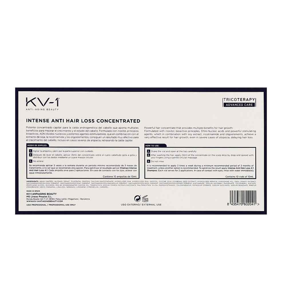 Ампулы против выпадения волос Tricoterapy Intense Anti Hair Loss Concentrated KV-2 (4.3 1), 10 мл Фото 3