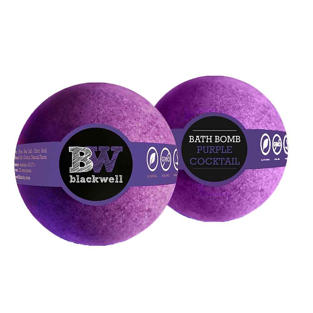 Бомбочка для ванны Bath Bomb Purple Cocktail Blackwell, фиолетовый коктейль, 160 гр  Фото 2 