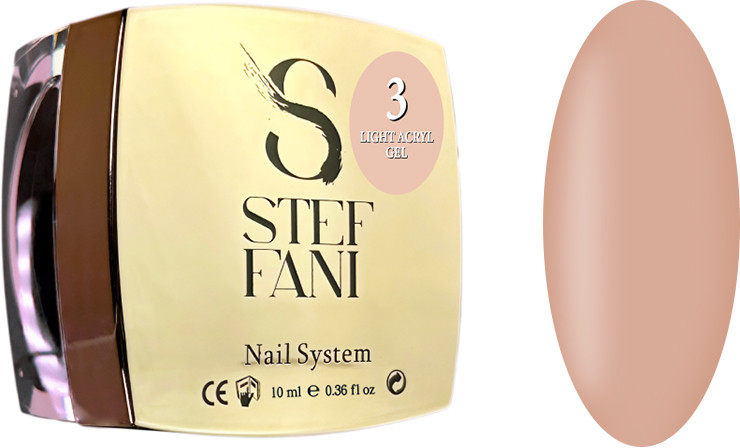 Рідкий гель для нігтів Light Acryl Gel 03 Steffani, 10 мл