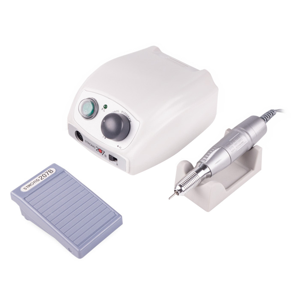 Фрезер для манікюру Strong 207 SILVER (65W/35000 об.) Ручка 120II  Фото 3 