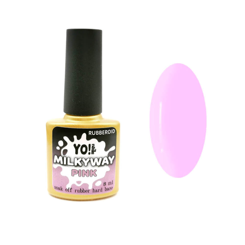 RubberOid Milkyway PINK Soak Off Hard Base, 8 мл ТМ Yo!Nails