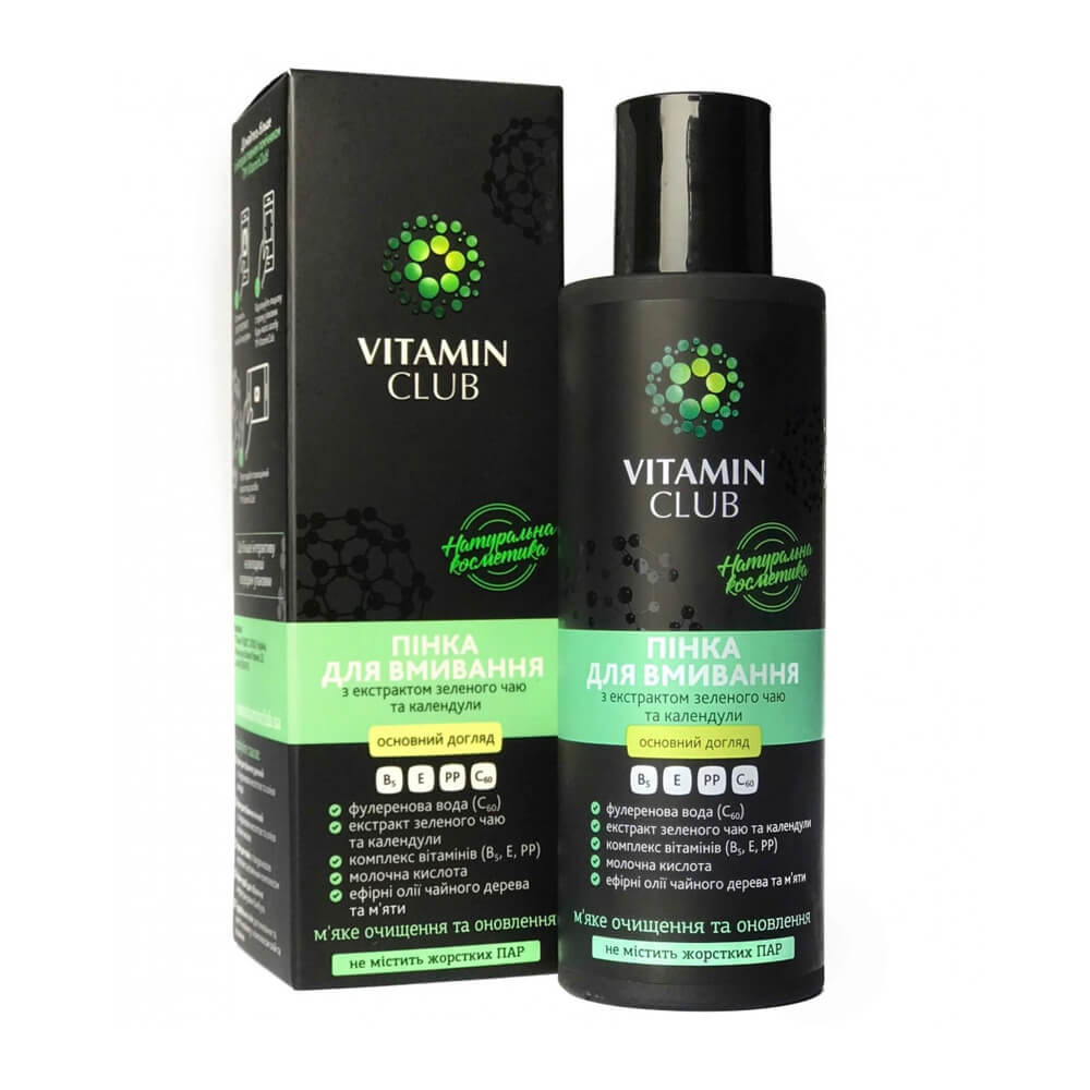 Пенка для умывания с экстрактом зеленого чая и календулы VitaminClub