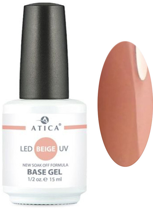 База камуфлююча Base Gel Beige Soak-Off Atica, 15 мл