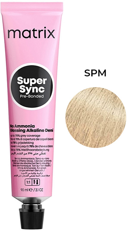 Краска для волос тонер на лужной основе без амиака SUPER SYNC Pre-Bonded SPM, 90мл Matrix