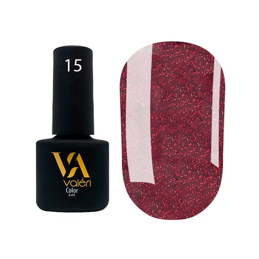 Гель-лак для нігтів Color №15 Valeri, 6 мл 