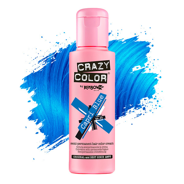 Тинт-краска для волос №44 капри голубой Crazy Color, 100 мл