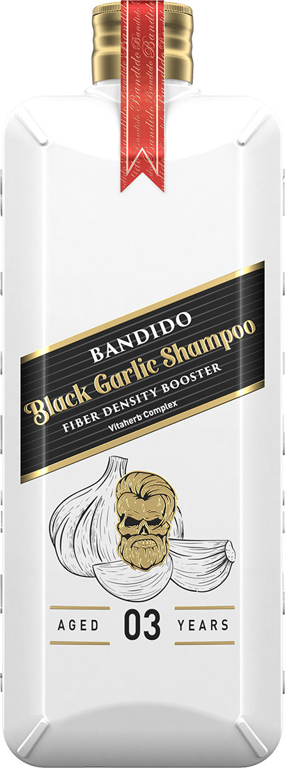 Шампунь для волосся з чорним часником Black Garlic Shampoo Bandido, 350 мл