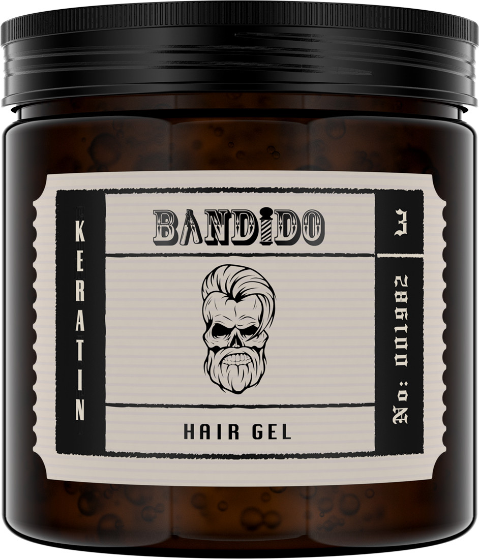 Гель для укладки волосся сильної фіксації з кератином Keratin Hair Gel Bandido, 500 мл