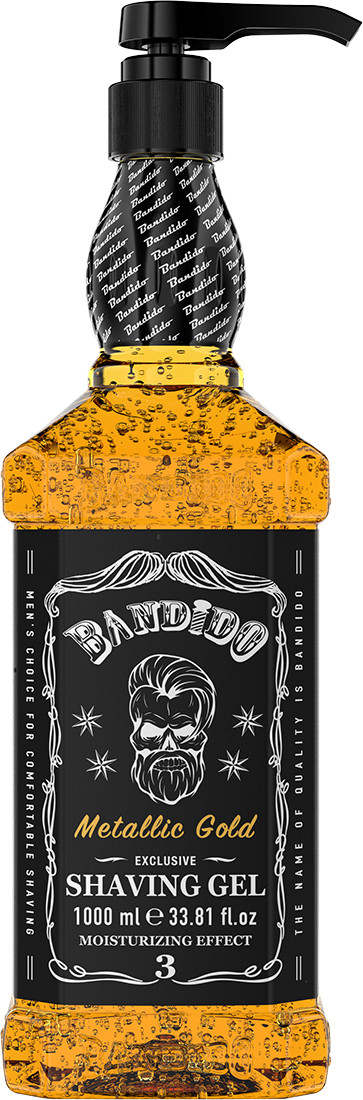 Гель для гоління Metallic Pearly Gold Bandido, 1000 мл  Фото 2 