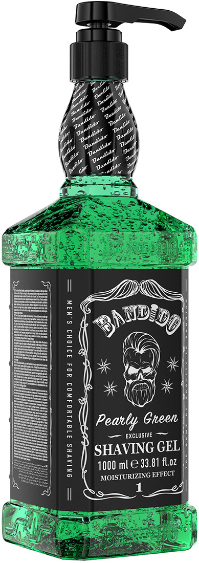 Гель для бритья Metallic Pearly Green Bandido, 1000 мл на beauty-prof.com Гель для бритья Metallic Pearly Green Bandido, 1000 мл