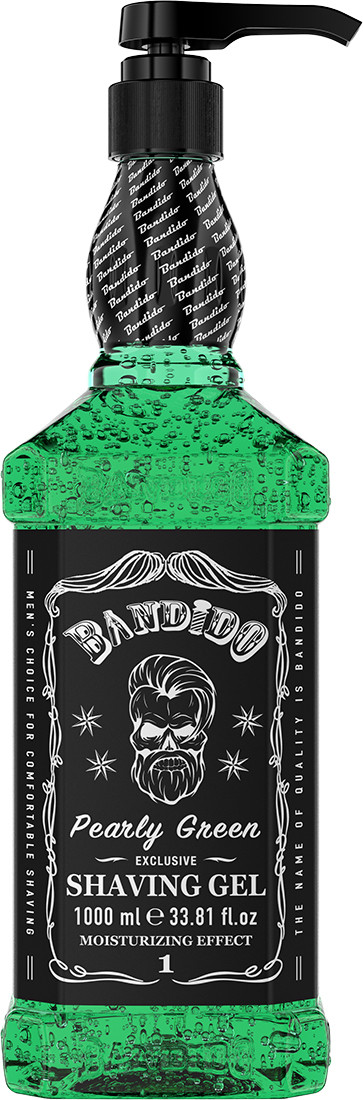 Гель для бритья Metallic Pearly Green Bandido, 1000 мл на beauty-prof.com Фото 2 Гель для бритья Metallic Pearly Green Bandido, 1000 мл Фото 2