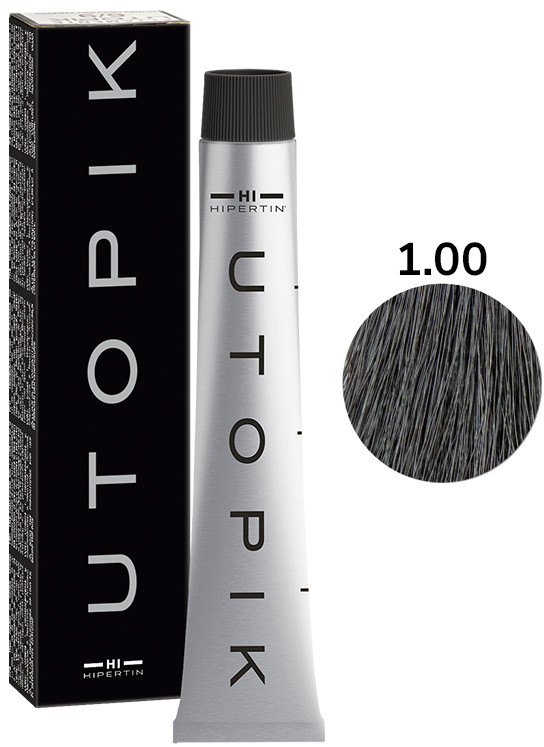 Крем-фарба для волосся 1/00 чорний UTOPIK HIPERTIN, 60 мл