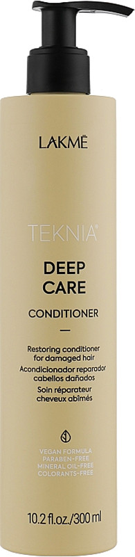 Кондиціонер відновлювальний для пошкодженого волосся Teknia Deep Care Conditioner Lakme, 300 мл
