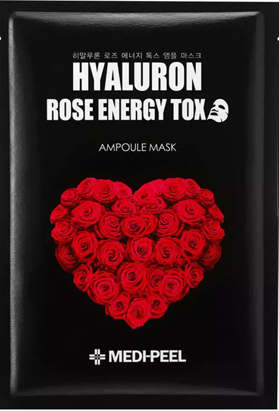 Маска тканевая с гиалуроновой кислотой Medi-Peel Hyaluron 100 Rose Energy Tox Mask, 1 шт