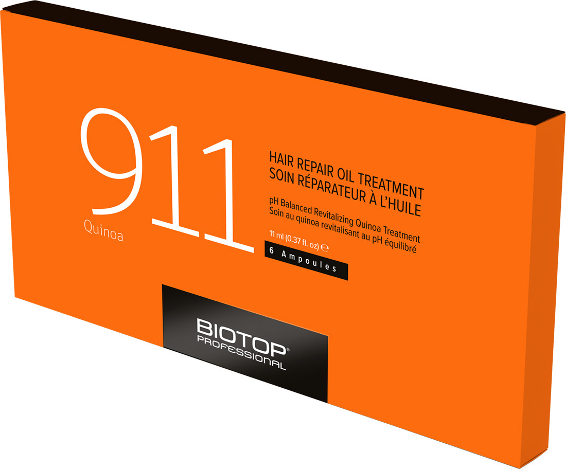 BIOTOP 911 Масло для волос с протеинами киноа в ампулах 6x11 мл