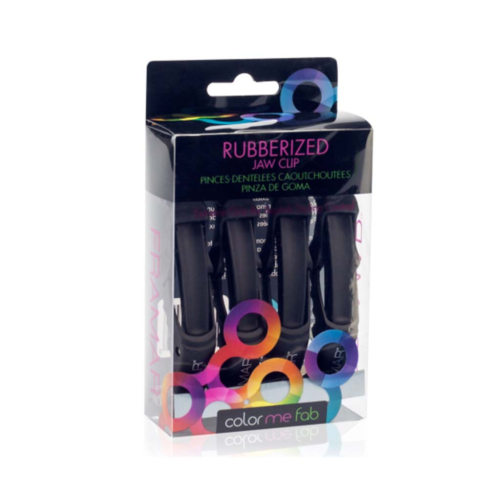 Затискач із прогумованим покриттям Rubberized Jaw Clip Framar, чорний на beauty-prof.com Фото 4 Затискач із прогумованим покриттям Rubberized Jaw Clip Framar, чорний Фото 4
