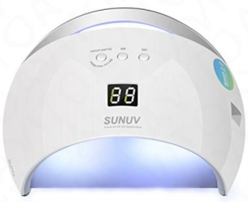 Лампа LED/UV SUN-6 гібридна (з дисплеєм) біла, 48 Вт 