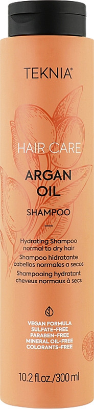 Шампунь зволожуючий аргановий для волосся Teknia Argan Oil Shampoo Lakme, 300 мл