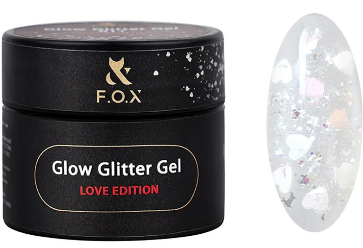 Глиттер для дизайна Glow Glitter Gel Love Edition №011 F.O.X, 5 мл