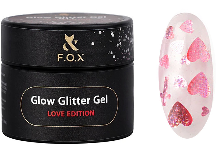Глітер для дизайну Glow Glitter Gel Love Edition №013 F.O.X, 5 мл