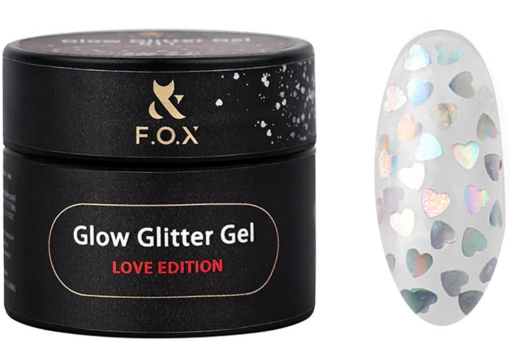 Глиттер для дизайна Glow Glitter Gel Love Edition №014 F.O.X, 5 мл