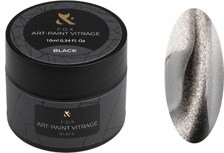 Гель-краска витражная Art-paint Vitrage Black F.O.X, 10 мл