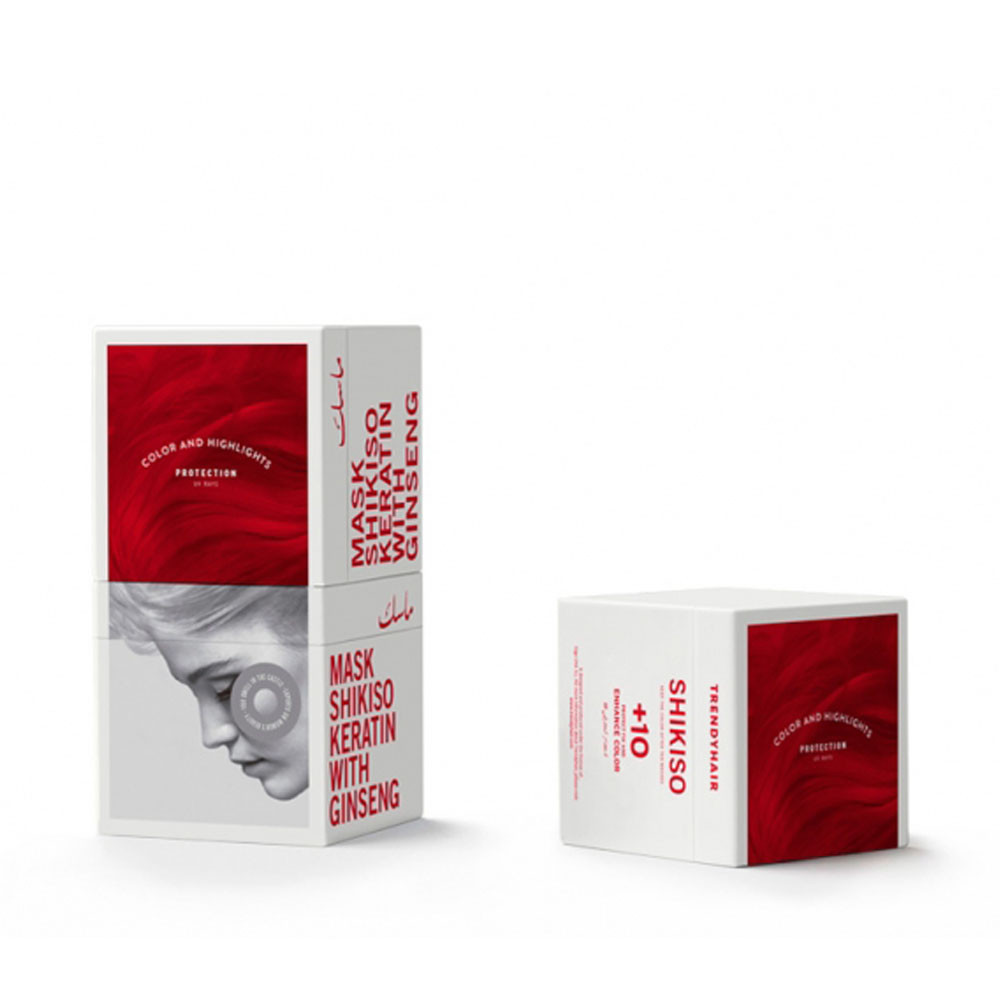 Маска для окрашенных волос с кератином и женьшенем Trendy Hair, 500 мл