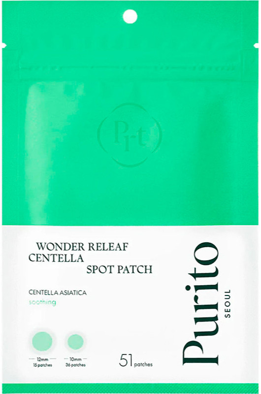Патчі від запалень заспокійливі Purito Seoul Wonder Releaf Centella Spot Patch, 51 шт