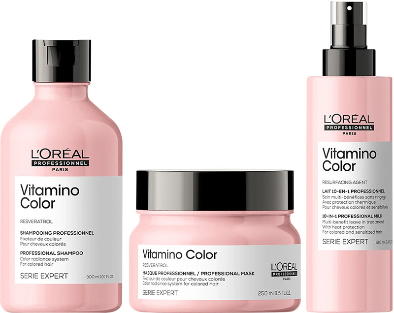 Набір шампунь + маска + спрей Serie Expert Vitamino Color L’Oreal Professionnel Paris, 300х250х190 мл на beauty-prof.com Фото 2 Набір шампунь + маска + спрей Serie Expert Vitamino Color L’Oreal Professionnel Paris, 300х250х190 мл Фото 2