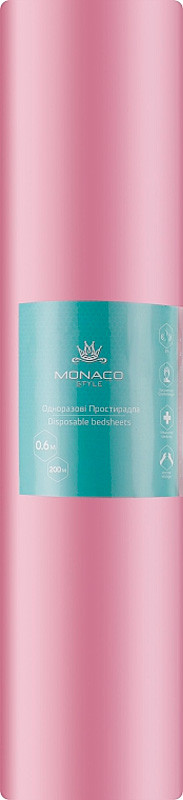 Простынь розовая 0,6х200м Monaco