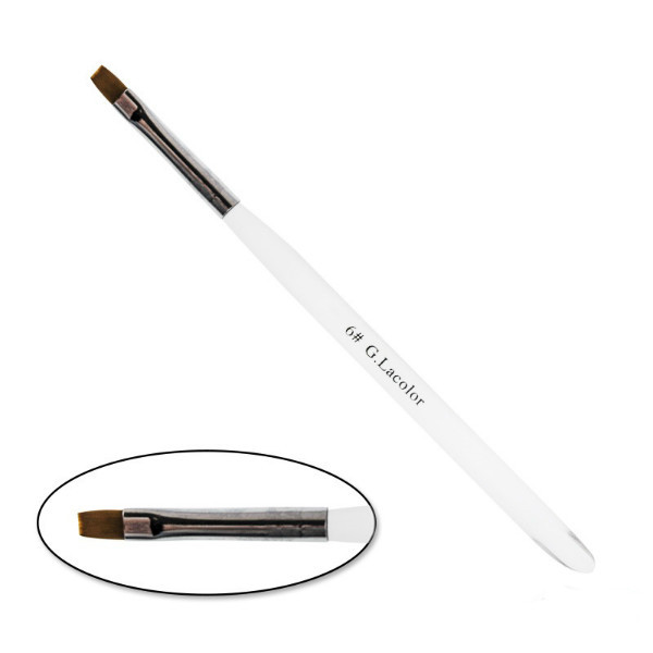 Кисть для наращивания с прозрачной ручкой 6 G. Lacolor*