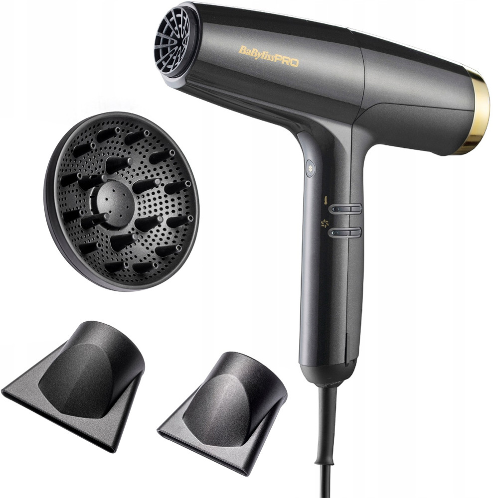 Фен для волос BaByliss PRO Falco Grey&Gold BAB8550E  Фото 2 