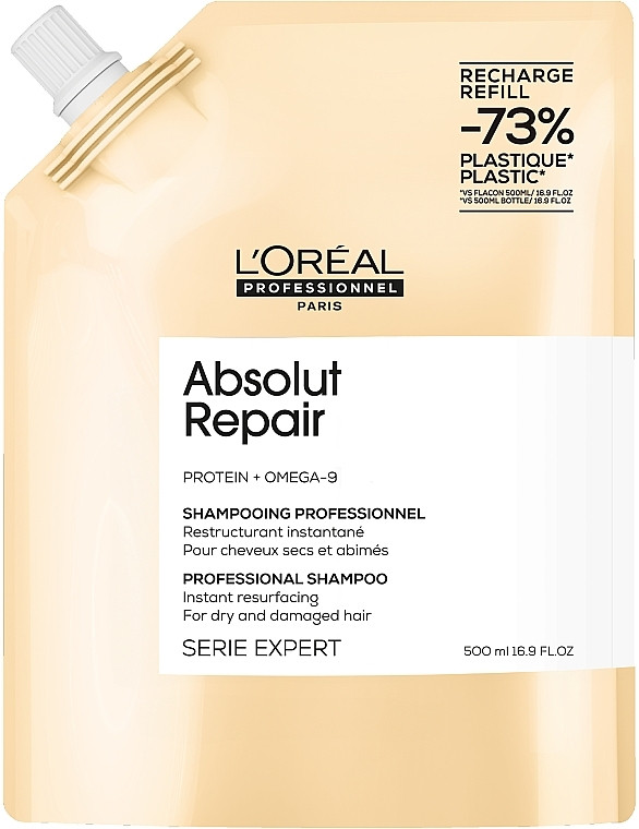 Шампунь для відновлення пошкодженого волосся реф Absolut Repair Gold L'Oreal  Paris, 500 мл